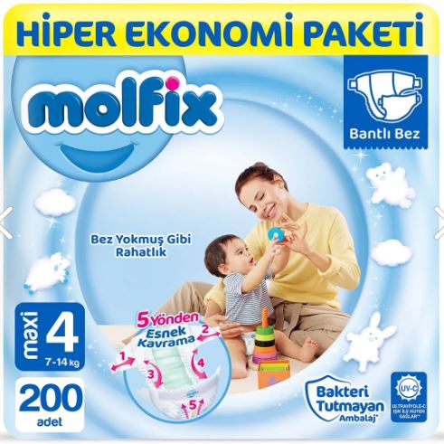 Molfix Molfix dortnumara 200 Adet